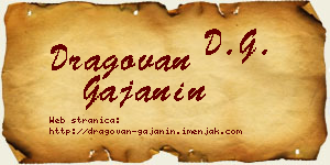 Dragovan Gajanin vizit kartica
